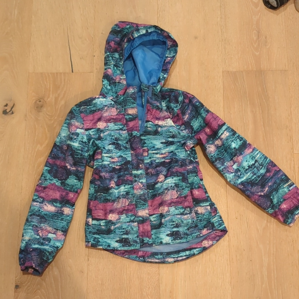 The North Face Blue and Pink Hooded Jacket